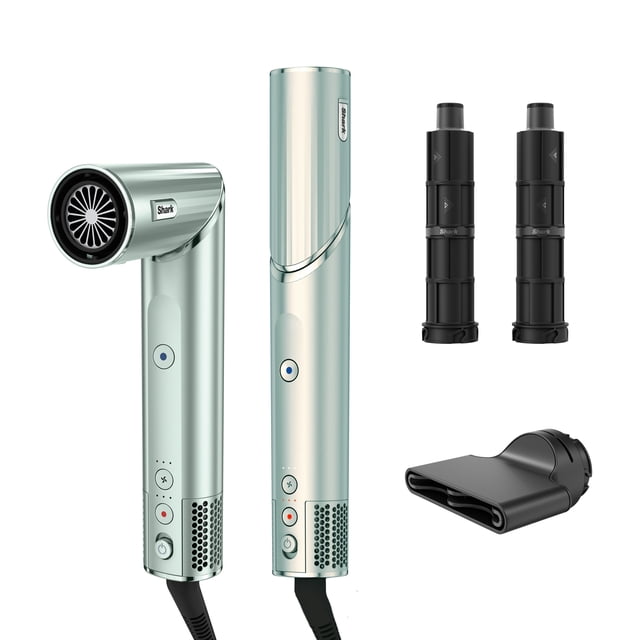 Shark FlexStyle Air Styling & Drying System, Hair Dryer & Multi-Styler, Auto-Wrap Curlers, HD416GN Spearmint
