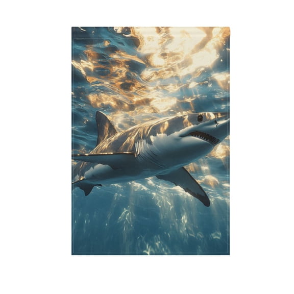 Shark Garden Flag Double Sided 12 x 18/28 x 40 Inch Yard Flag Home Outdoor Yard Patio Lawn Decor