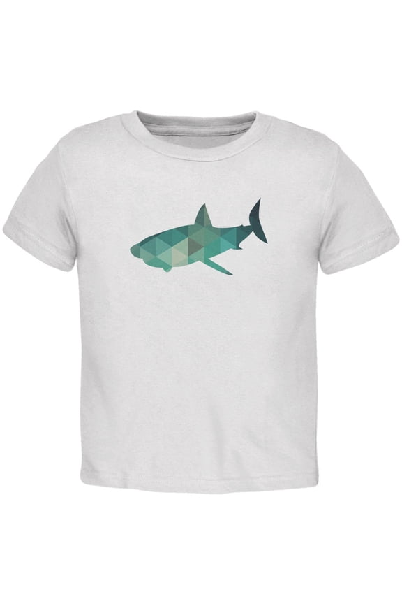 Shark Geometric White Toddler T-Shirt - 2T