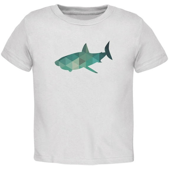 Shark Geometric White Toddler T-Shirt - 2T