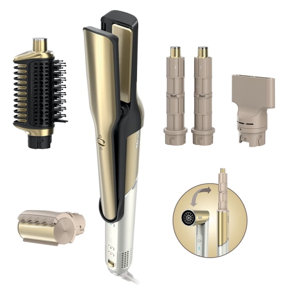 Shark Glam Ceramic Air Styling & Drying System, Hair Dryer, Blow Dryer, Multi-Styler, HD6051S