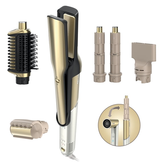 Shark Glam Ceramic Air Styling & Drying System, Hair Dryer, Blow Dryer, Multi-Styler, HD6051S