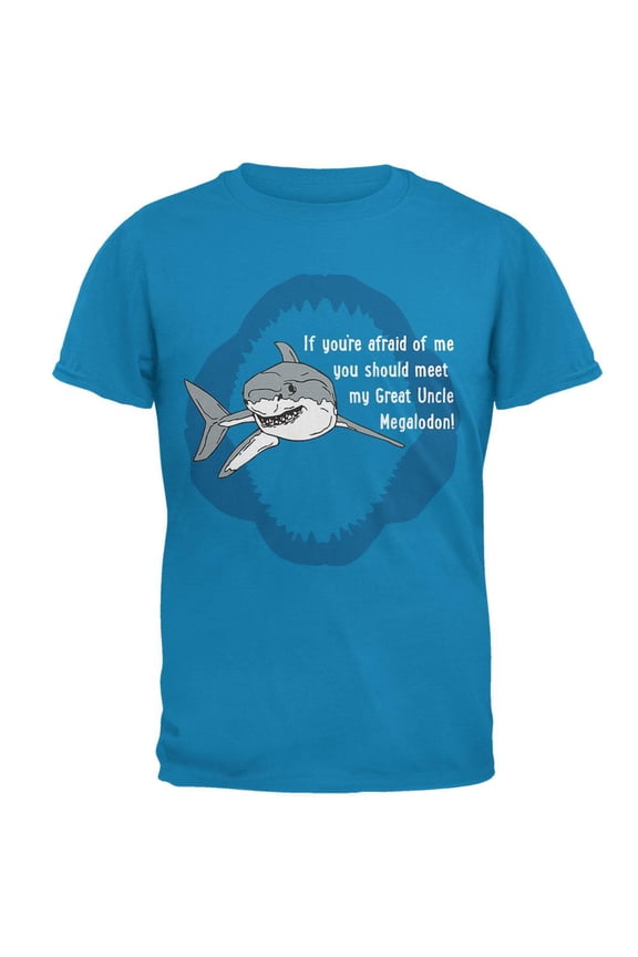 Shark Great White Great Uncle Megalodon Mens T Shirt Sapphire MD