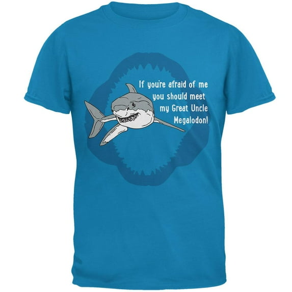 Shark Great White Great Uncle Megalodon Mens T Shirt Sapphire MD