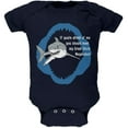 thumbnail image 1 of Shark Great White Great Uncle Megalodon Soft Baby One Piece Navy 0-3 M, 1 of 1
