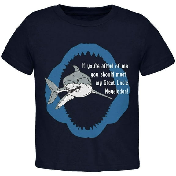 Shark Great White Great Uncle Megalodon Toddler T Shirt Navy 4T
