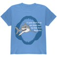 thumbnail image 1 of Shark Great White Great Uncle Megalodon Youth T Shirt Carolina Blue YMD, 1 of 1