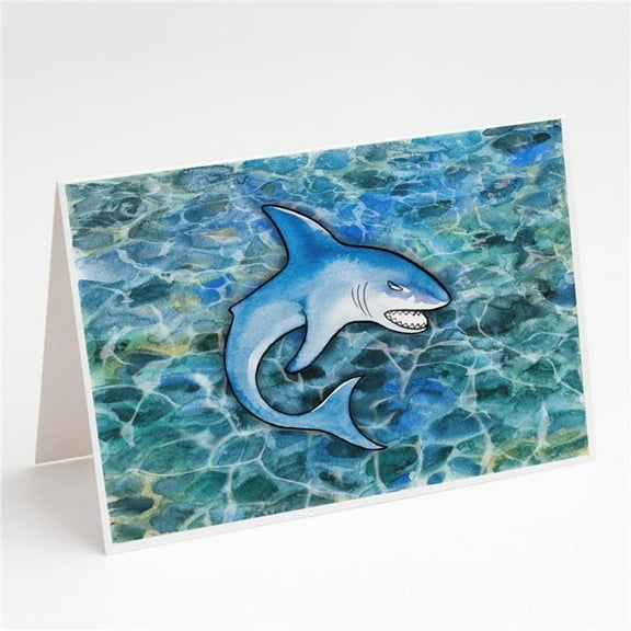 Shark Greeting Cards & Envelopes - Pack of 8