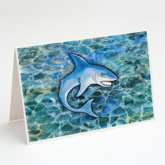 Shark Greeting Cards and Envelopes Pack of 8
