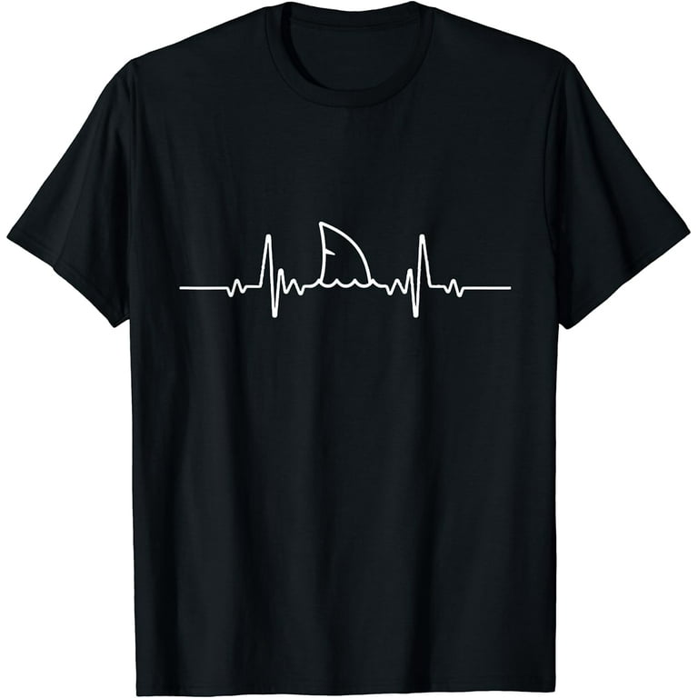 Shark Heartbeat T-Shirt | Shark Lovers | Fin | Ocean Animal Shark Heartbeat T-Shirt | Shark Lovers | Fin | Ocean Animal