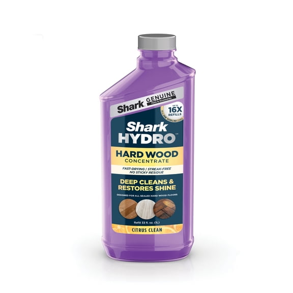 Shark Hydro Hard Wood 33 Oz Concentrate, For Use in All Shark Vacuum and Mop Cleaners, Formulated for Sealed Hard Floors and Area Rugs, Citrus Clean, WDCW30