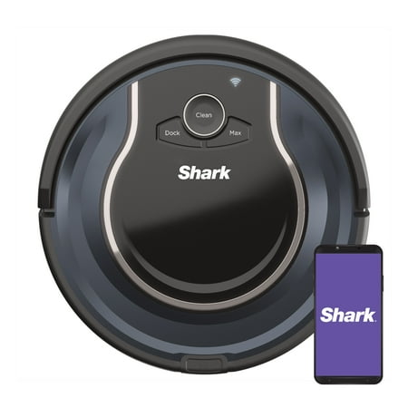 Shark - ION Robot RV761, Wi-Fi Connected, Robot Vacuum with Multi-Surface Cleaning - Black/Navy Blue