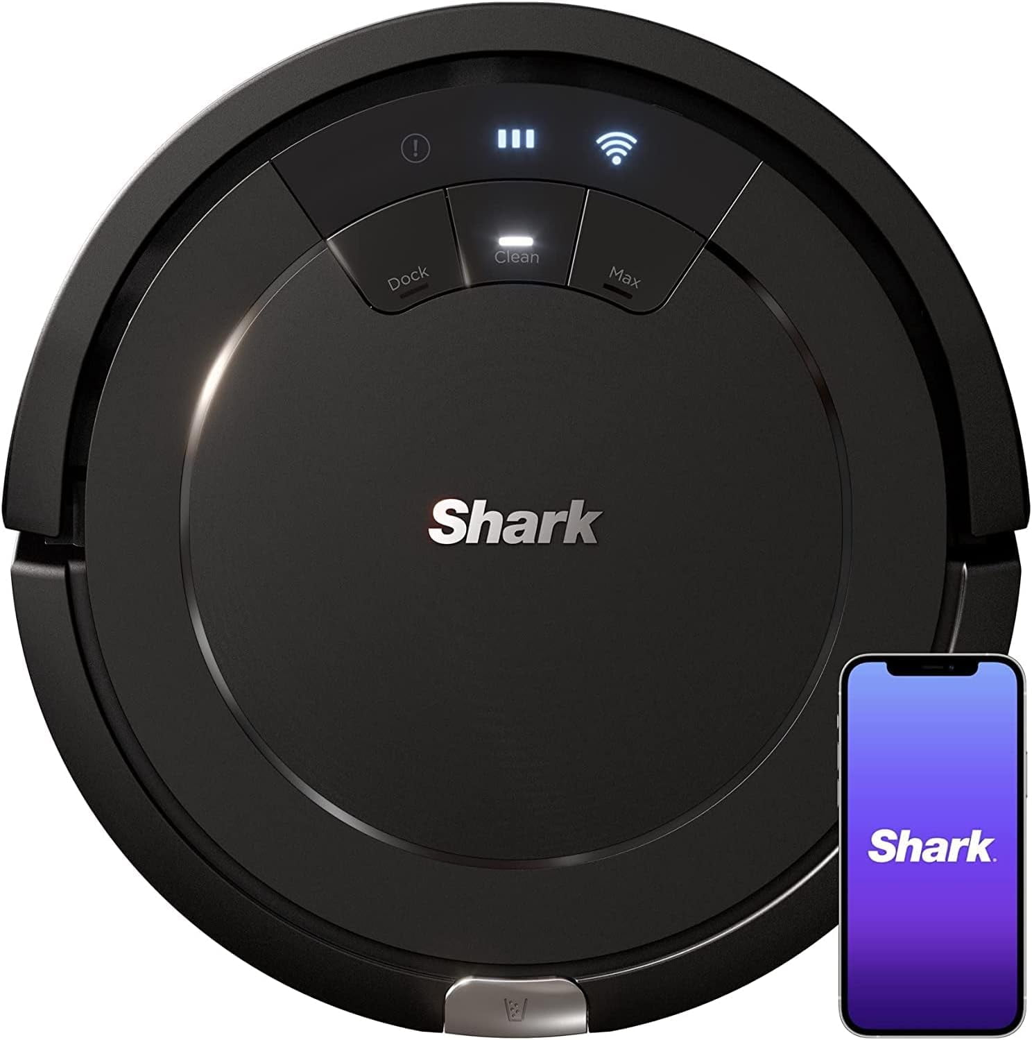 Shark ION Robot Vacuum RV754 Wi Fi Connected Multi Surface Cleaning Black Walmart
