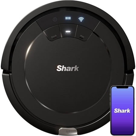 Shark ION Robot Vacuum RV754, Wi-Fi Connected, Multi-Surface Cleaning - Black
