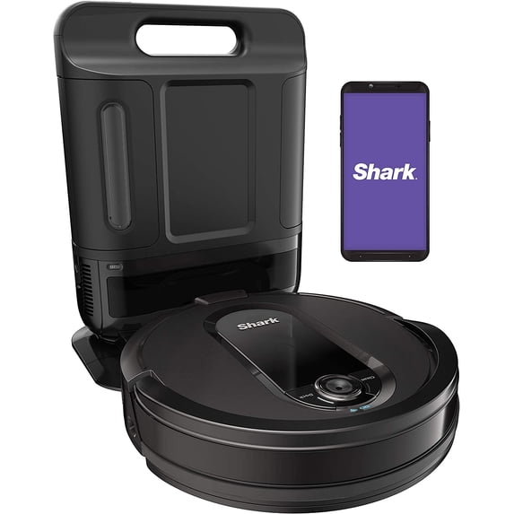 Shark IQ Robot Vacuum AV1002AE with XL Self-Empty Base, Self-Cleaning Brushroll, Advanced Navigation, Wi-Fi, Compatible with Alexa, 2nd Generation