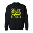 thumbnail image 1 of Shark In Cold Ocean Sweatshirt Men -Image by Shutterstock, Male 4X-Large, 1 of 4