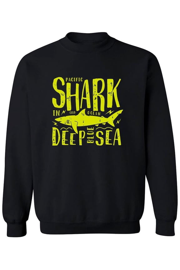Shark In Cold Ocean Sweatshirt Men -Image by Shutterstock, Male Large