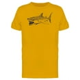 thumbnail image 1 of Shark In Ink Style T-Shirt Men -Image by Shutterstock, Male Small, 1 of 2
