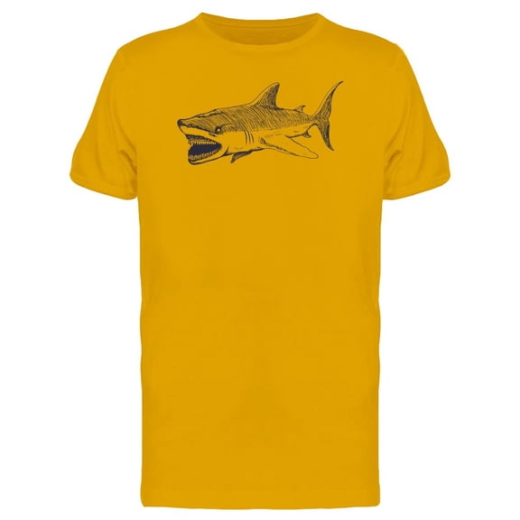 Shark In Ink Style T-Shirt Men -Image by Shutterstock, Male Small