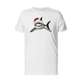 thumbnail image 1 of Shark In Santa Hat Pen Style T-Shirt Men -Image by Shutterstock, Male 3X-Large, 1 of 4