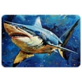 thumbnail image 1 of Shark Indoor Carpet Kitchen Rug Office Mat - Polyester Non-Slip Machine Washable, 1 of 6