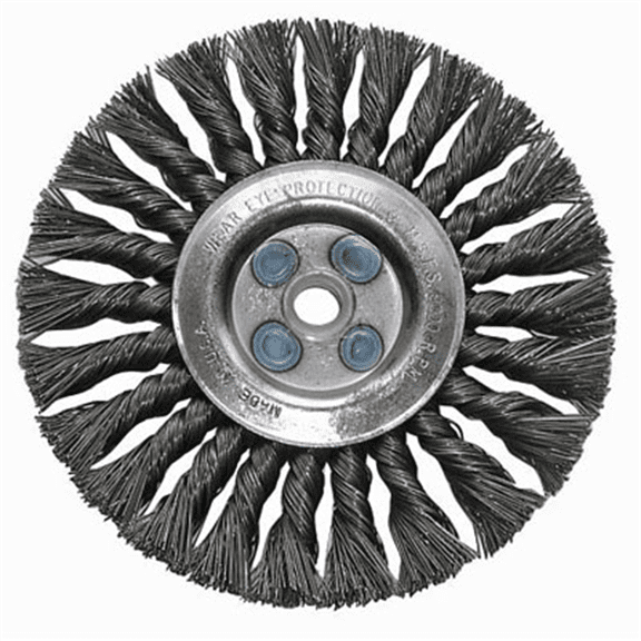 Shark Industries 4" Straight Knotted Wire Wheel