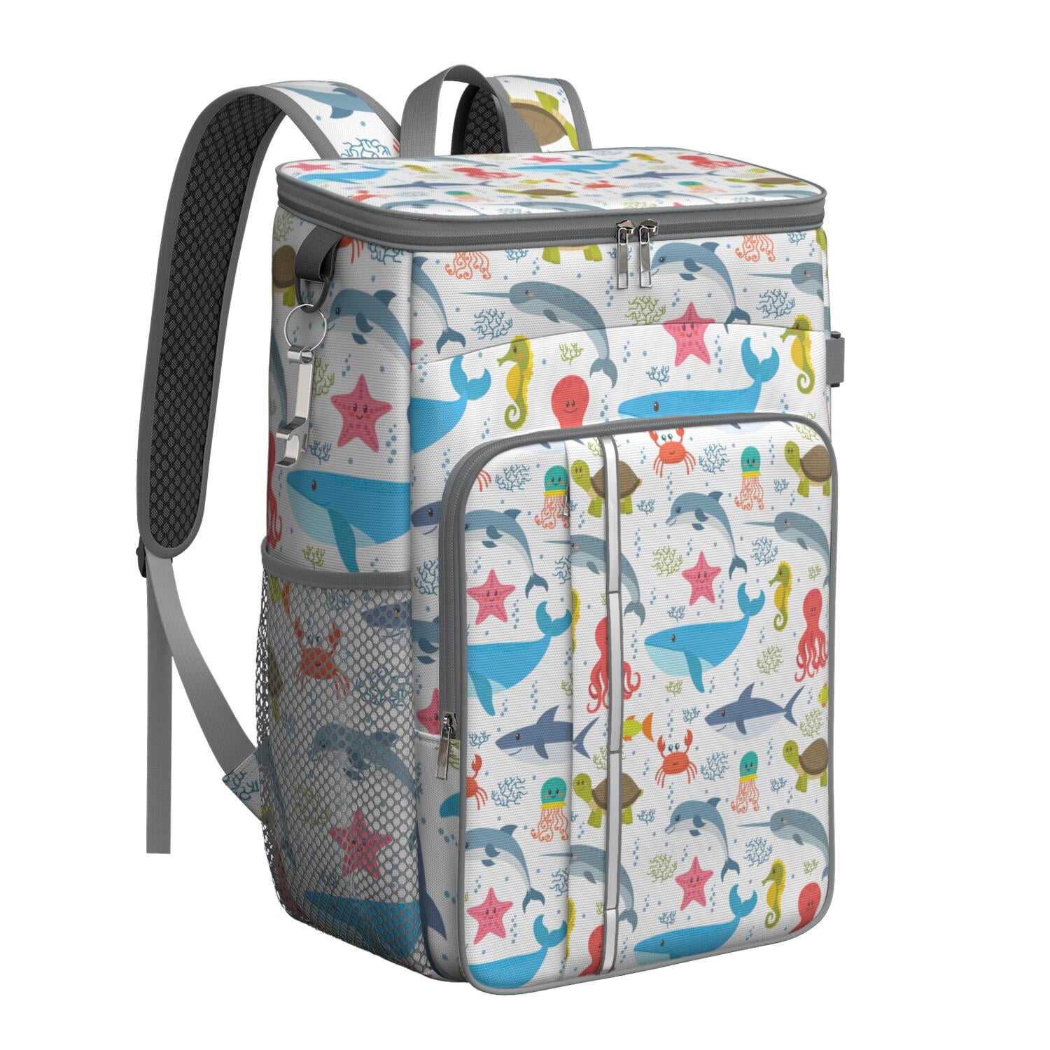 Colorful Exotic Jungle Leaves Cooler Backpack - 20L  display picture 2