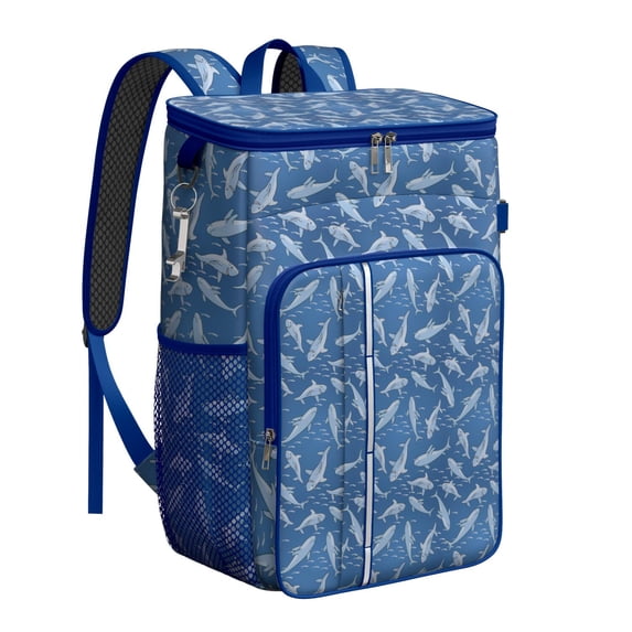 Shark Insulated Cooler Backpack - 20L Leakproof Soft Cooler Bag for Camping, Beach & Picnic with High-Capacity (26 Cans), Long-Lasting Insulation & Multiple Pockets
