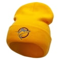 thumbnail image 1 of Shark Jump Embroidered 12 Inch Long Knitted Beanie - Yellow OSFM, 1 of 5