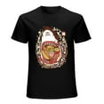 thumbnail image 1 of Shark Junk Food Men’s Graphic T-shirt Vintage Short Sleeve Sport Tee Black 3XL, 1 of 5