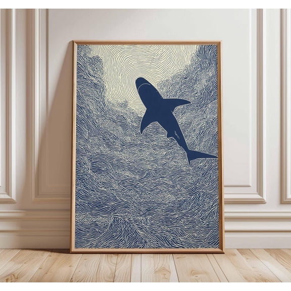 Shark Knowledge Educational Infographic Marine Biology Wall Art 12x18 UNFRAMED