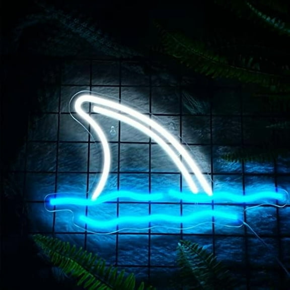 Shark LED Neon Signs Wall Decorative Shark Neon Lights Acrylic USB Powered Night Light for Bedroom Room Shop Hotel Bar Decor Party Supplies Wall Art Birthday Gifts$$Tools & Hardware Other