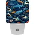 thumbnail image 1 of Shark LED Square Night Lights - Stylish and Functional Nightlight for Better Sleep - Energy Saving Plug-in Wall Light with Auto Sensor, 1 of 6