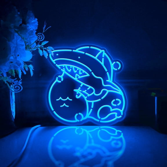 Shark Led Light Box, Dimmable Neon-Like Light Signs USB Power for Wall Decor Bedroom Decoration, RGB Light (WxH) 11"x11"