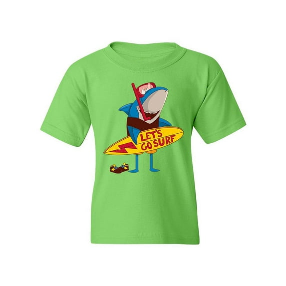 Shark Let's Go Surf T-Shirt Juniors -Image by Shutterstock, x-Small
