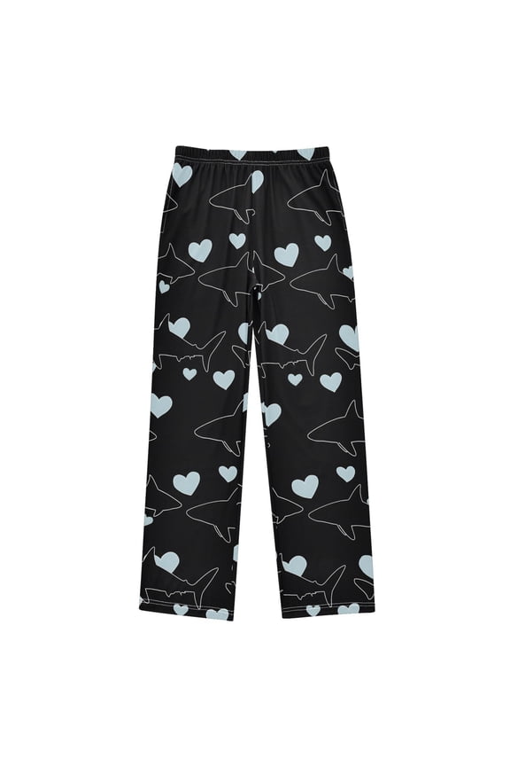 Shark Line Pattern Pajama Pants Soft Lightweight Lounge Pants Bottoms Sleep Pants Warm Comfy