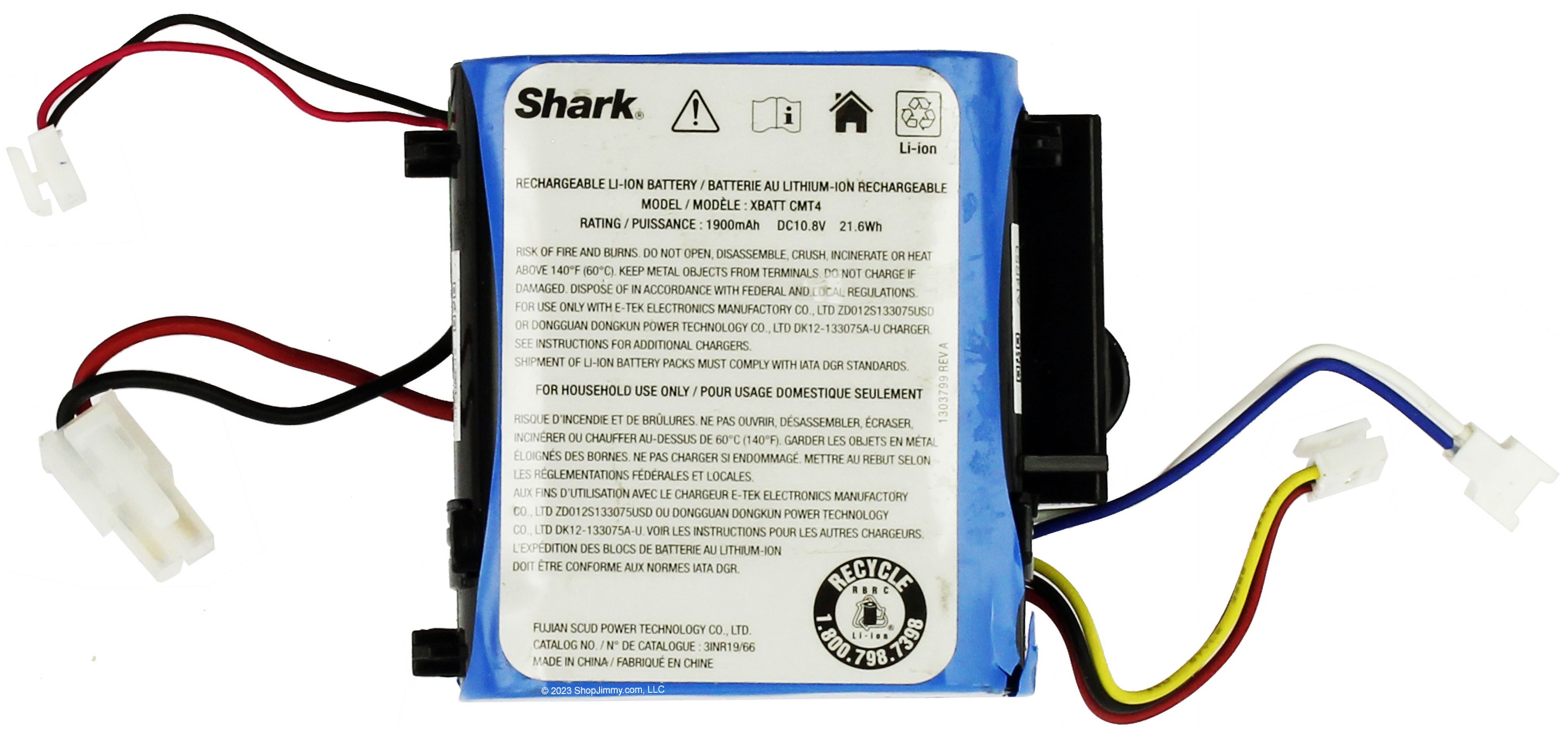 Shark LithiumIon Battery for VacMop VM252 VM252C QM250 ETC