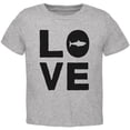 thumbnail image 1 of Shark Love Toddler T Shirt Heather 4T, 1 of 1