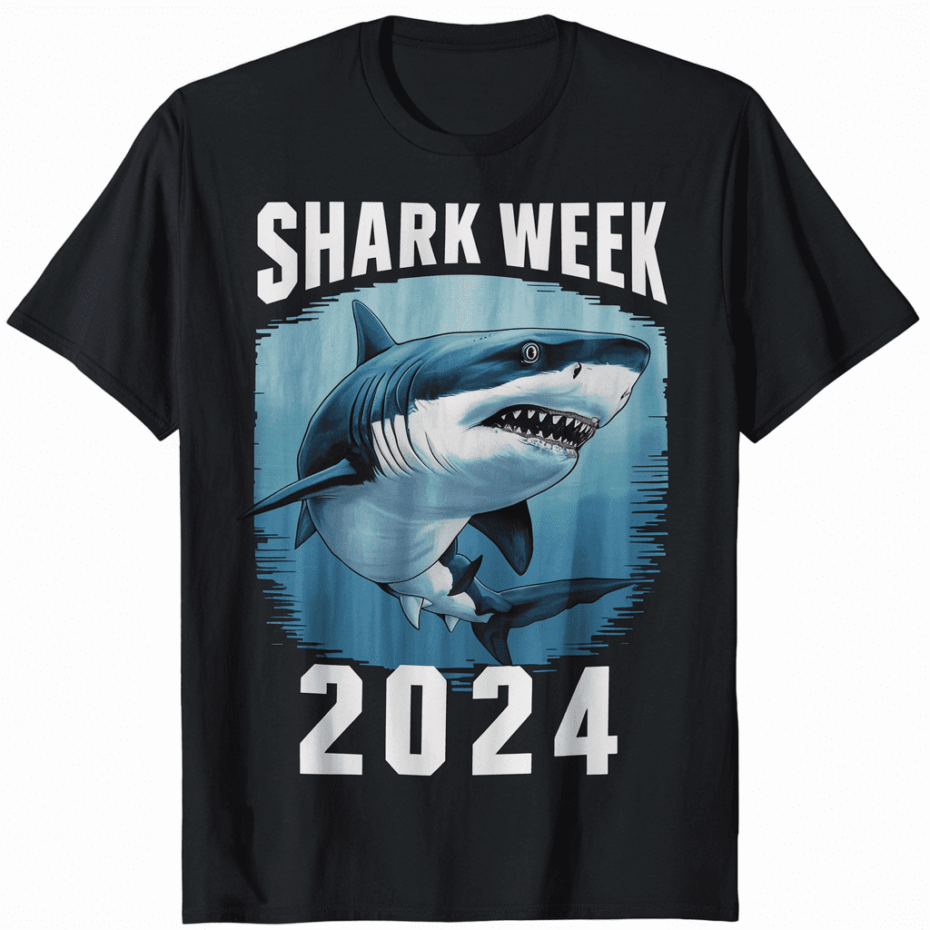 Shark Lover 2024 Week Animal Ocean Beach Summer Scuba Divers TShirt