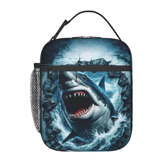 Shark Lunch Bag Portable Thermal Lunch Box for Men and Women