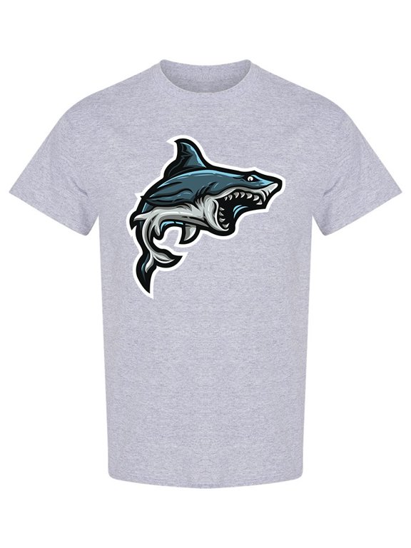 Shark Mascot  Design T-Shirt Men -Image by Shutterstock, Male Small