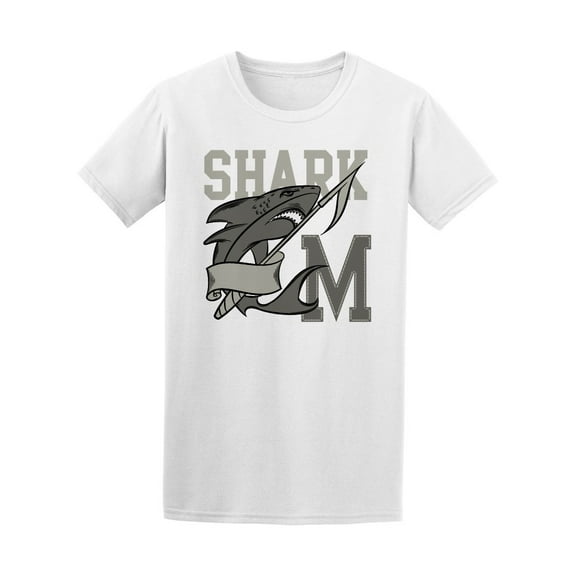 Shark Mascot Flag Emblem Tee Men's -Image by Shutterstock