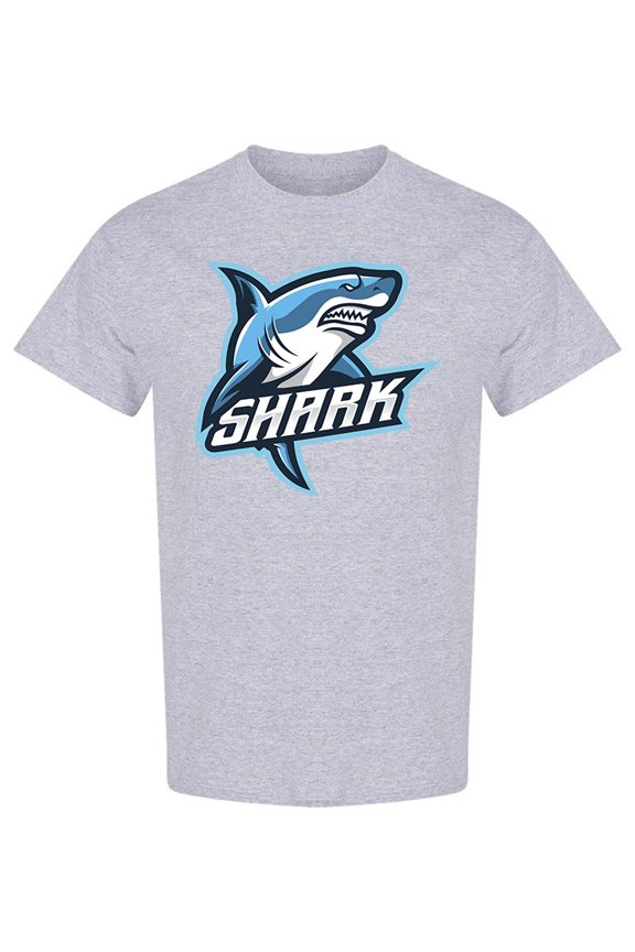 Shark Mascot Sport  T-Shirt Men -Image by Shutterstock, Male Large