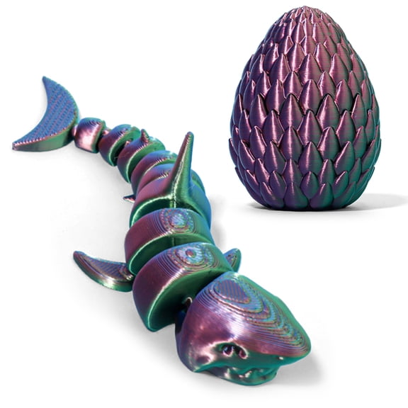 Fish Model with Movable Jaw and Egg for Educational Display, 3D Printed Marine Figure with Articulated Features, Perfect Decoration for Theme and Biology Lovers