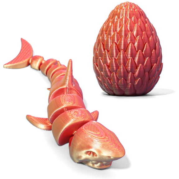 Fish Model with Movable Jaw and Egg for Educational Display, 3D Printed Marine Figure with Articulated Features, Perfect Decoration for Theme and Biology Lovers