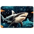thumbnail image 1 of Shark Modern Polyester Non-Slip Floor Rug Office Mat, Machine Washable Office Rugs, 1 of 6