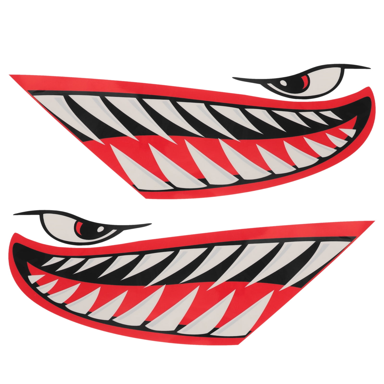 Shark Mouth Car Sticker Shark Teeth Decal Cartoon Shark Mouth Modeling for Kayak Fishing Boat