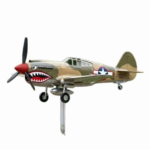 Shark Mouth plane, Garden Wind Spinner, Metal Airplane Weather Vane with Metal Bracket, Fun Yard Art Decor, Dynamic Iron Decorative Color