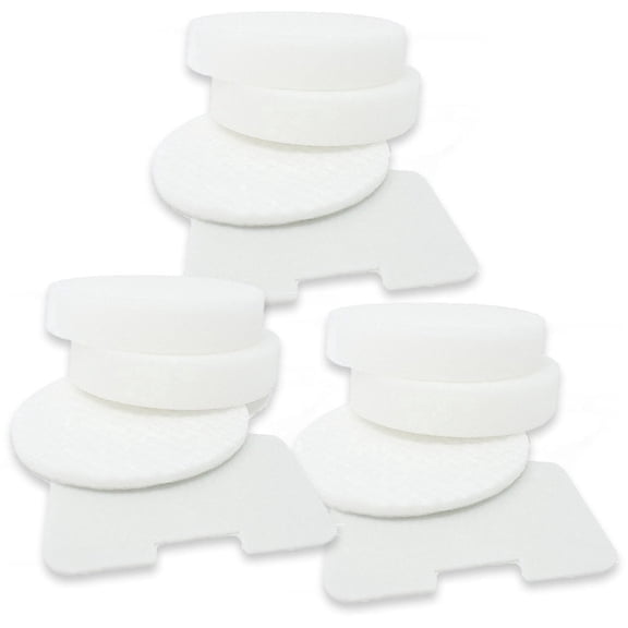 Shark NV22L Navigator Replacement Foam and Felt 4 Piece Filter Kit, Shark Part XF22 (3 Pack)