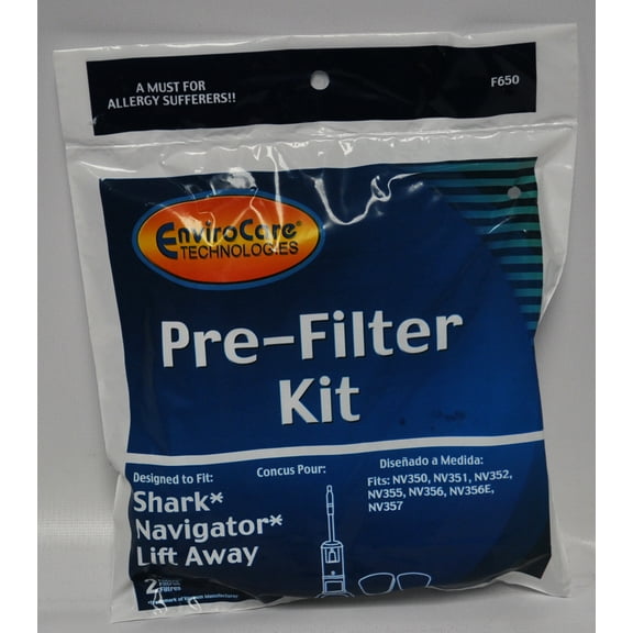 Shark Navigator Foam Felt Pre Filter 2 Pack F650